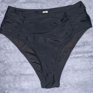 Black Cupshe Swim Bottoms